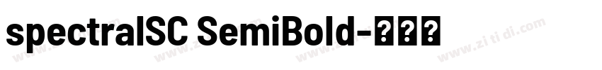 spectralSC SemiBold字体转换